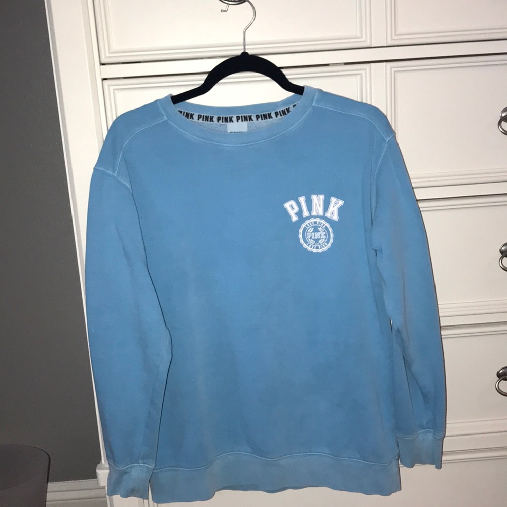 blue pink victoria’s secret sweater